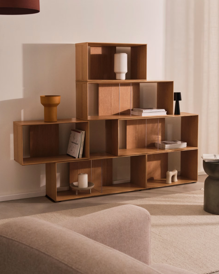 Regál 6-modulový LITTO dýha dubová