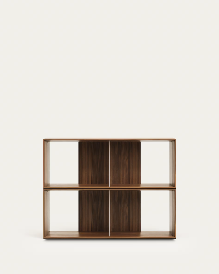 A shelf of 2-modular Litto Walnut Veneer