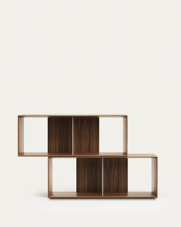 A shelf of 2-modular Litto Walnut Veneer