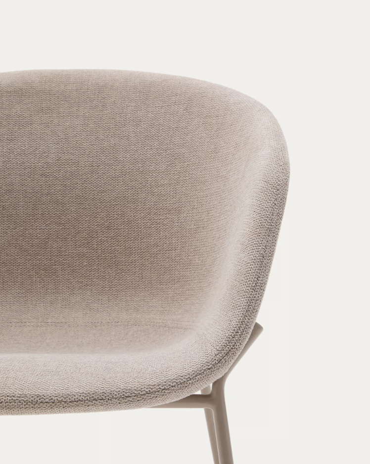 Židle YVETTE béžová s béžovým podstavcem