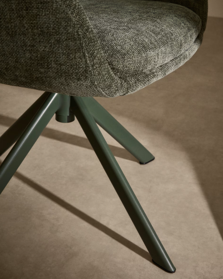 Otáčecí křeslo LEXA zelený šenil