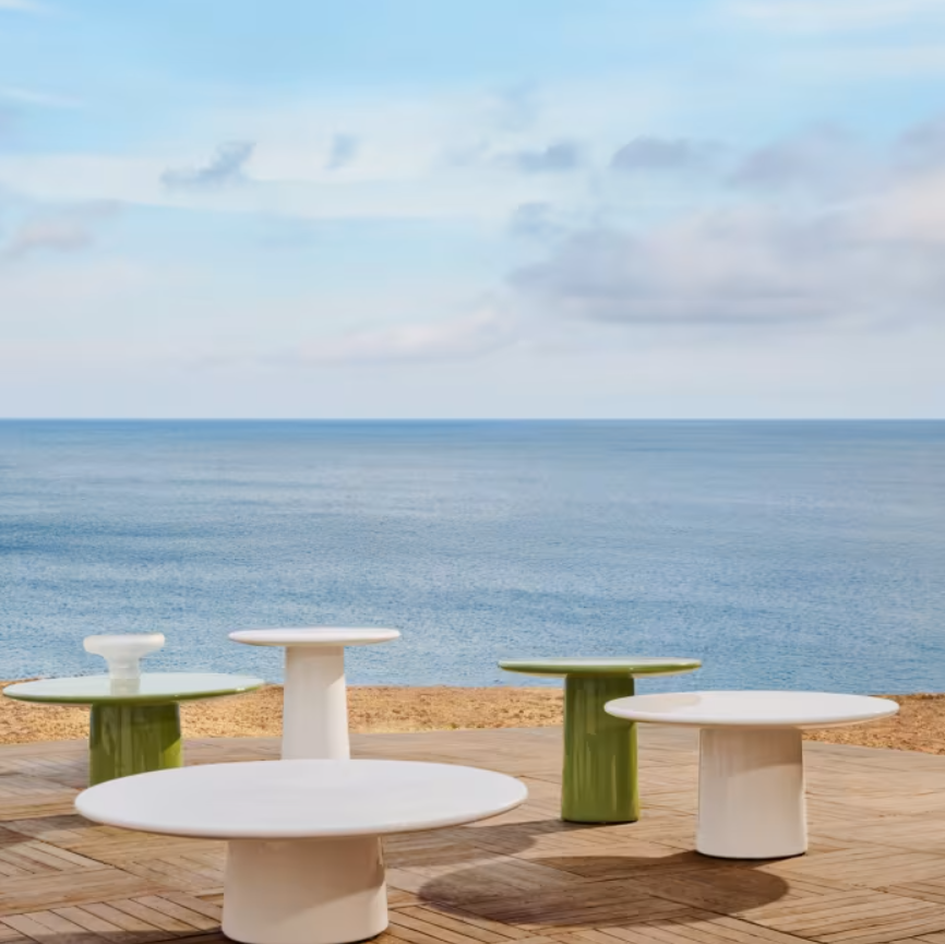 Konferenční stolek ALBANELLA bílý cement