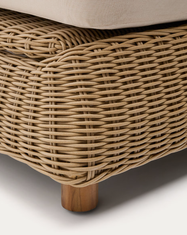 Double deckchair synthetic rattan