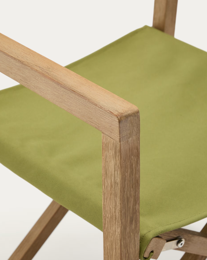 Vilara Zielony external chair with an acacia base