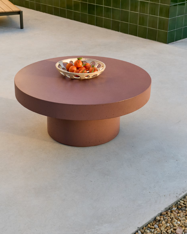 Aigablava Cement Coffee table in terracotta