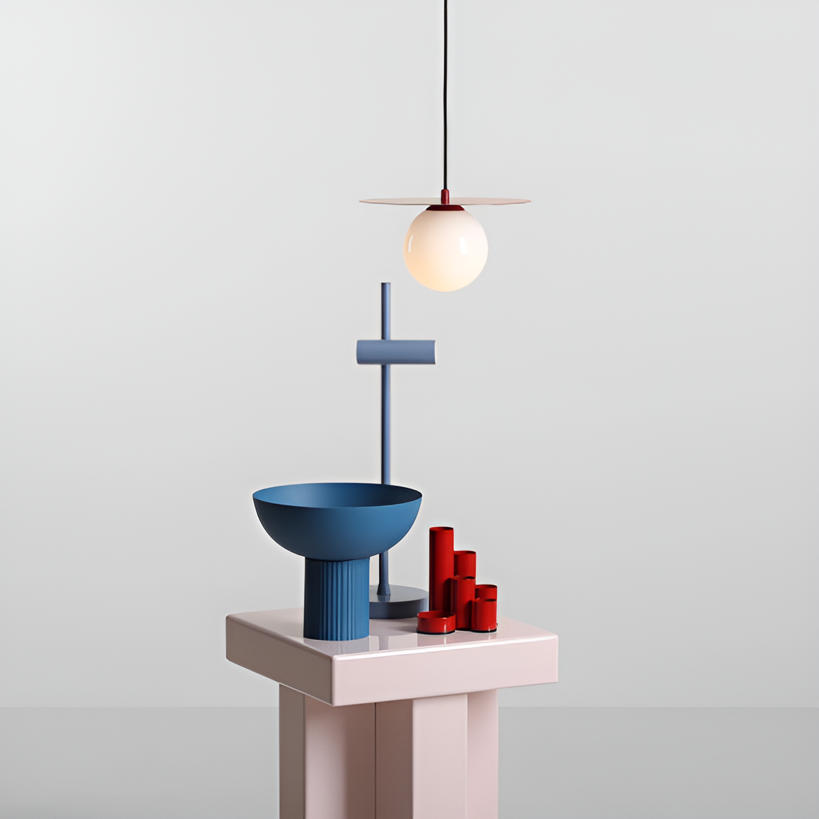 Hanging lamp burgundy loop