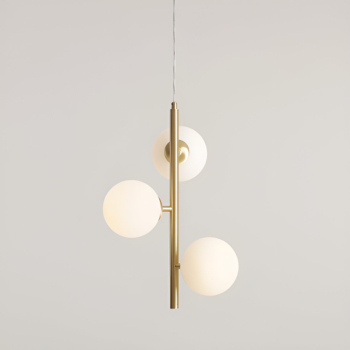 Hanging lamp Finn brass trio