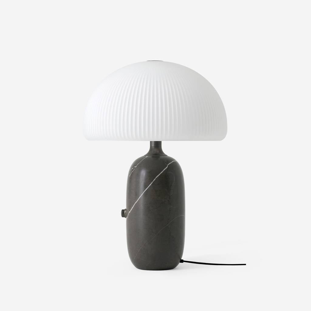 Stolní lampa SCULPTURE šedý mramor
