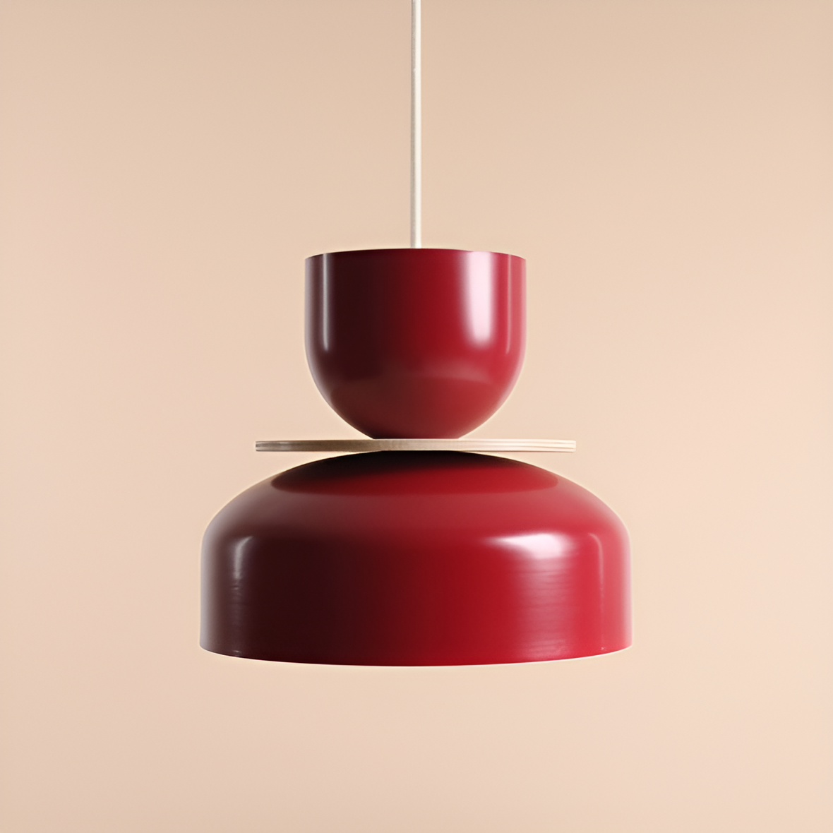 Lampa wisząca UTO bordowy – metal, Artera