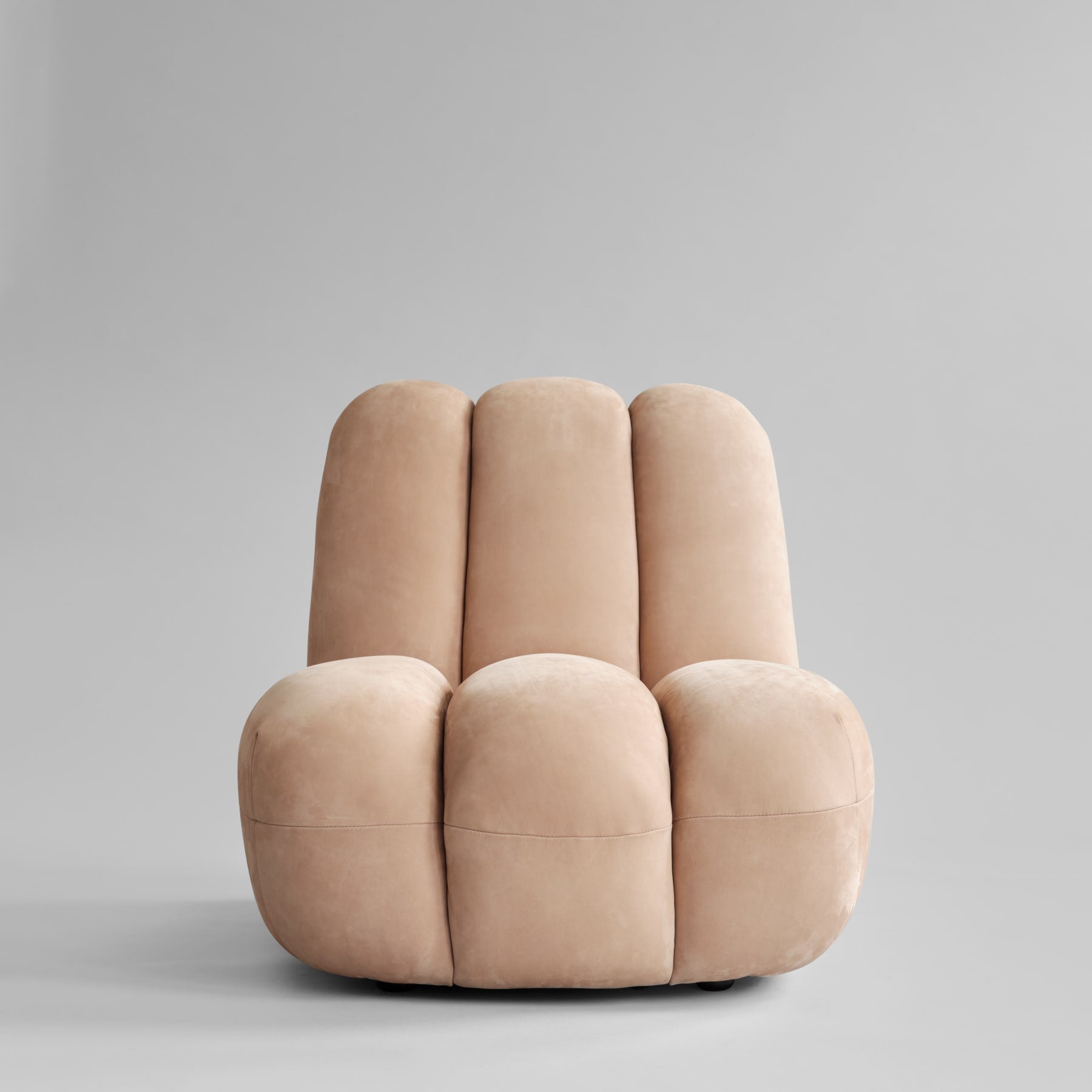 TOE Armchair Beige Nubuck Leather