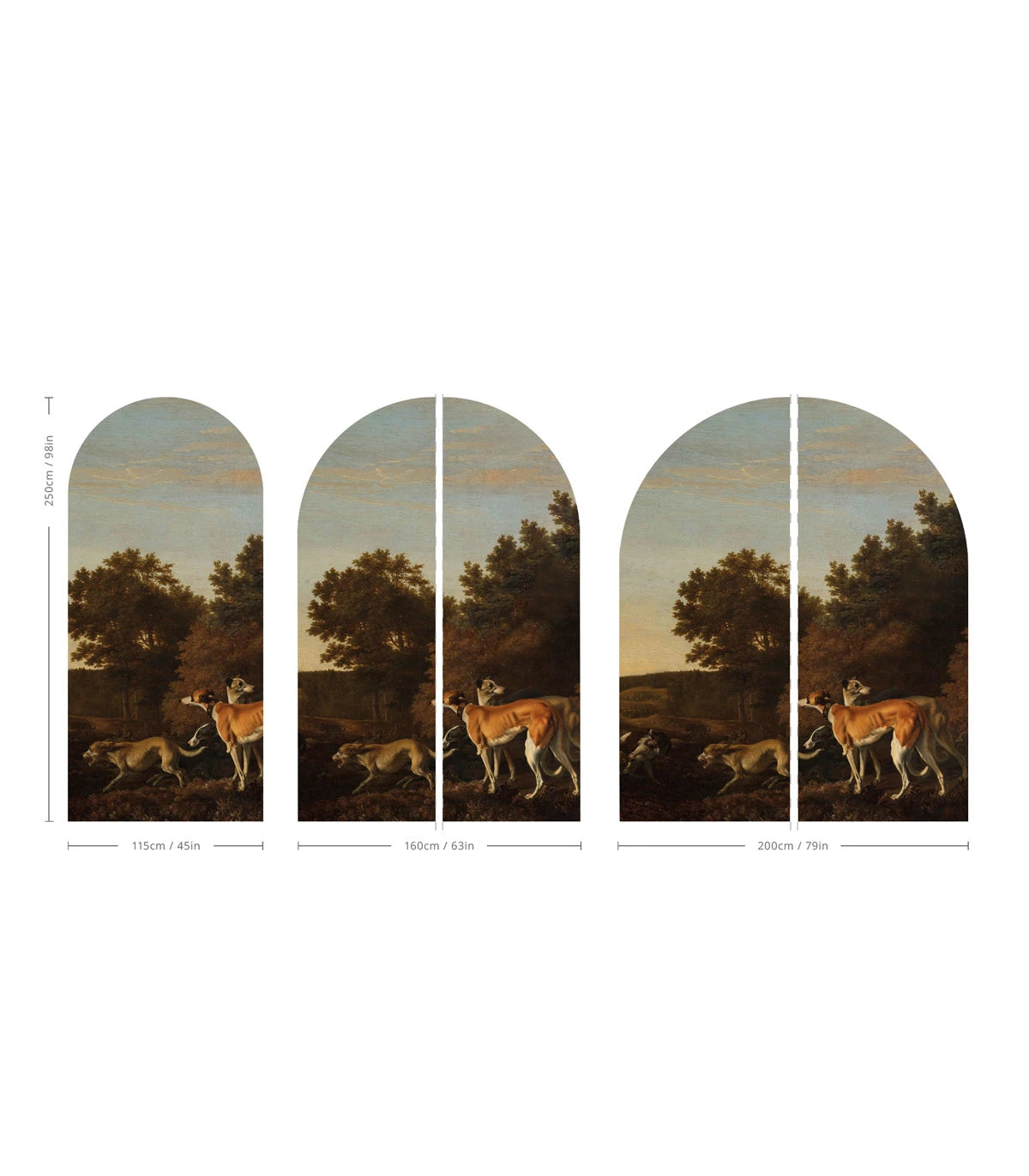 Mural flizelinowy w kształcie łuku CHART ciemnozielony z niebieskim