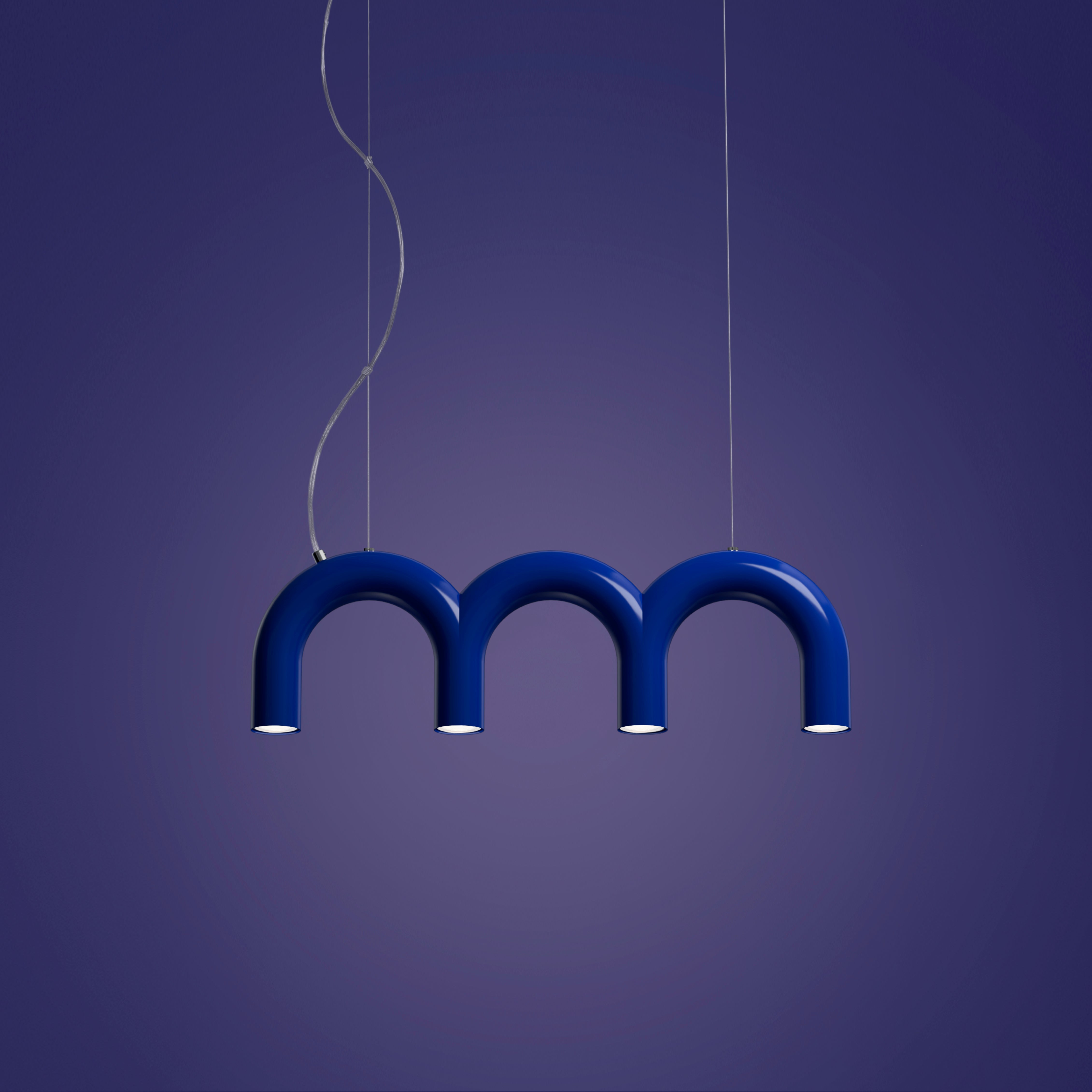 ARCH TRIPLETTE blue pendant lamp