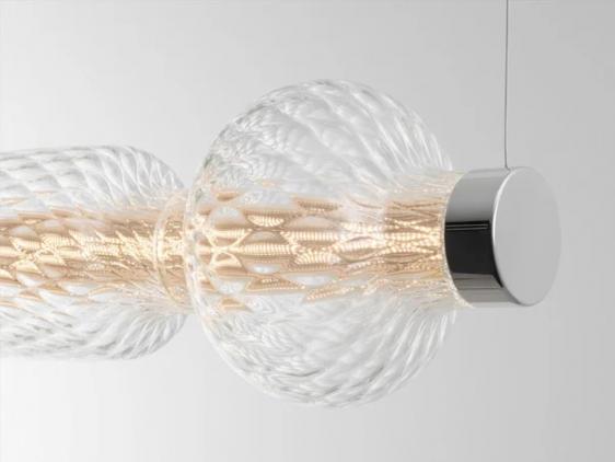 Závěsné svítidlo ALAMBICCO HORIZONTAL foukané sklo