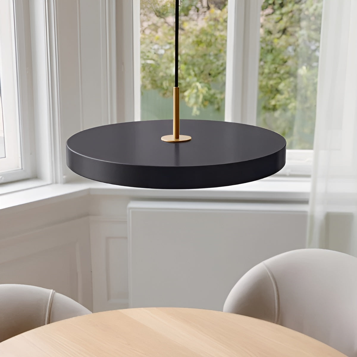 Lampa wisząca ASTERIA PLUS antracytowy ze złotą wstawką