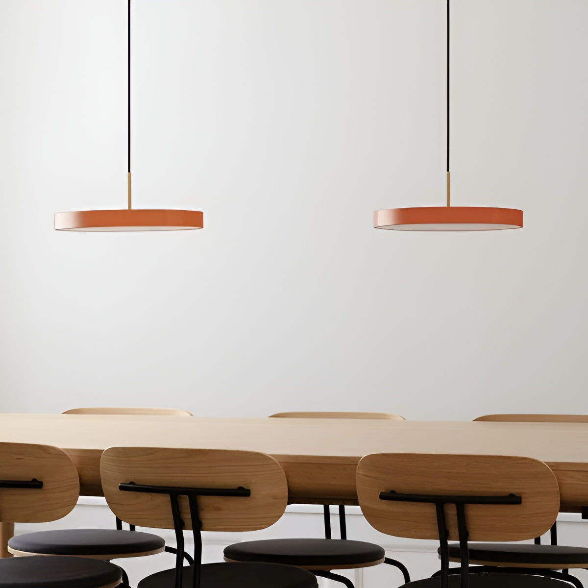 Asteria Plus Pendant Lamp in Orange with Gold Accent