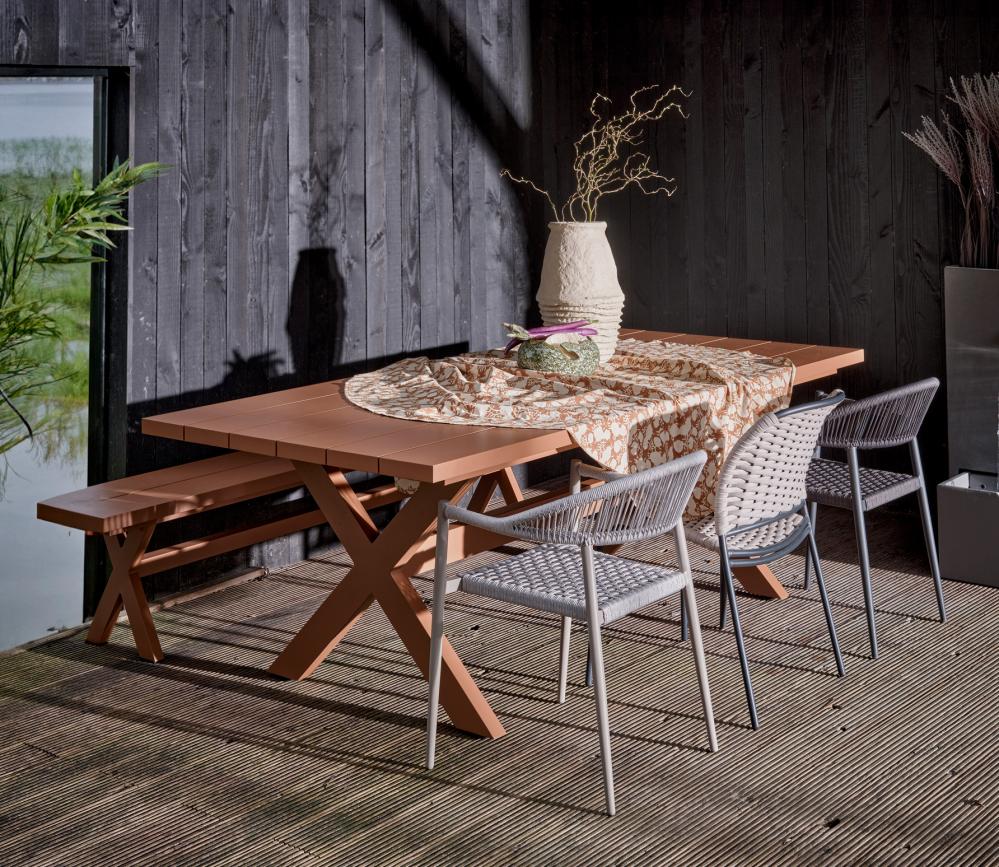 Sada zahradních židlí YELLOW světle šedá