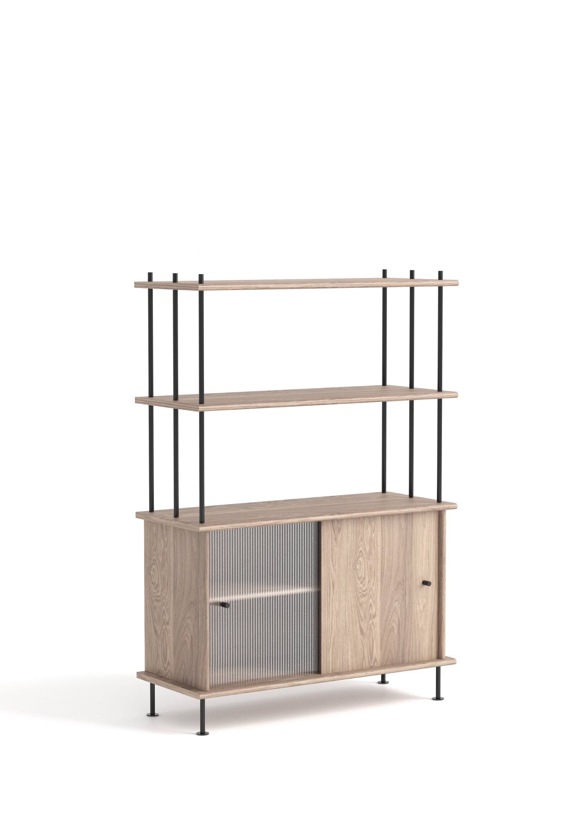 Skříňka BAVA 100 bělené dubové dřevo