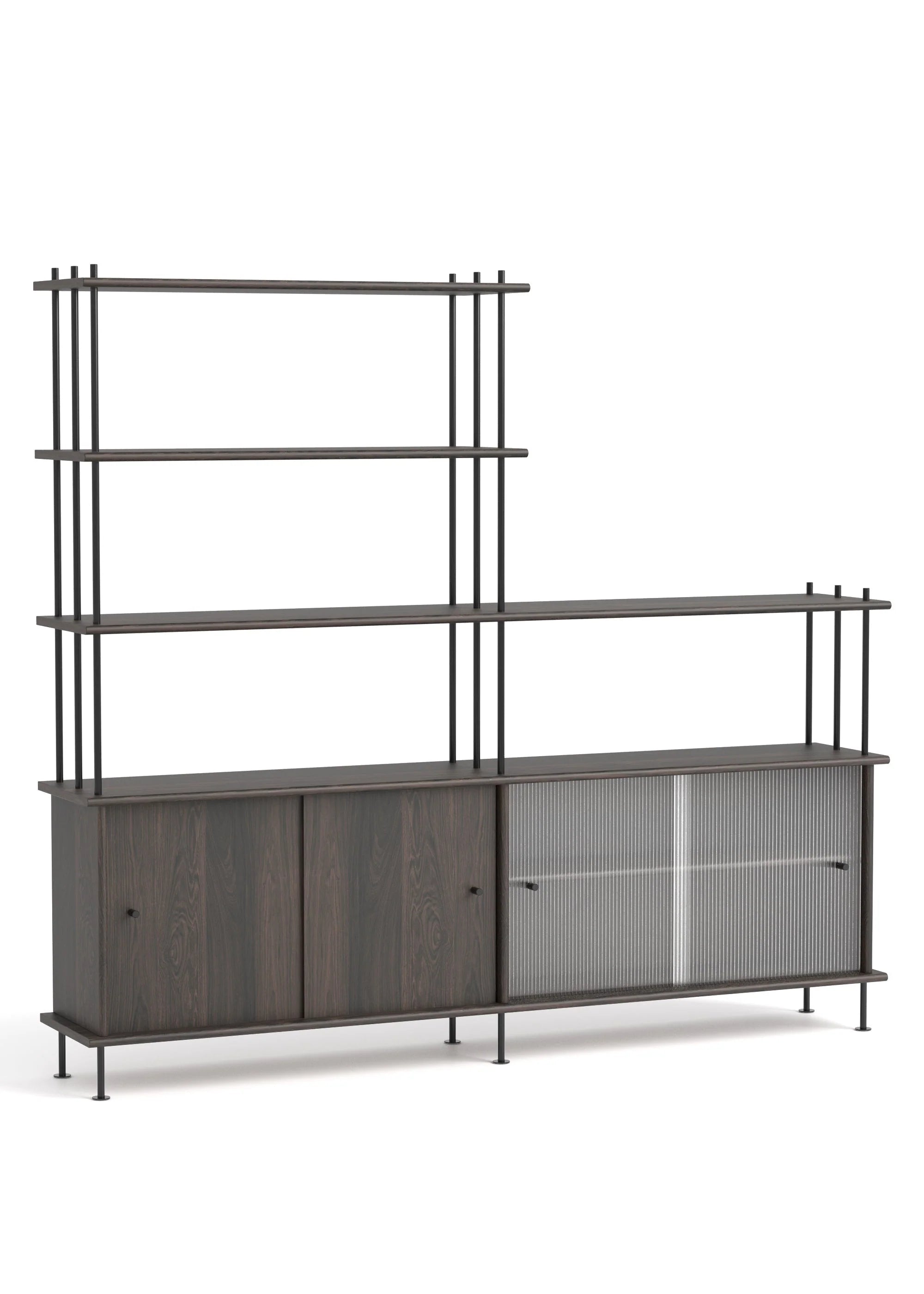 Skříňka BAVA 200 ebenové dubové dřevo