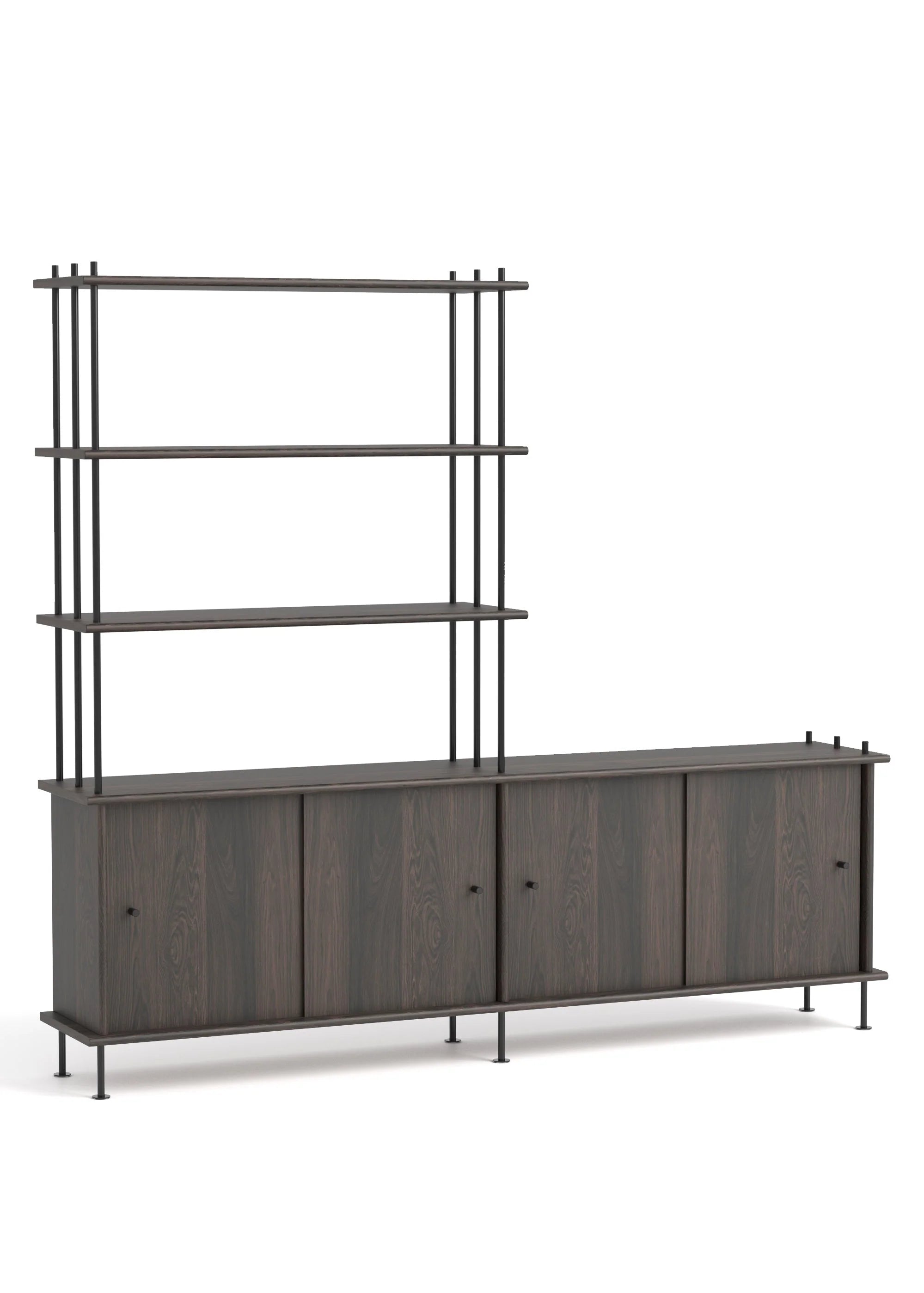 Skříňka BAVA 200 ebenové dubové dřevo