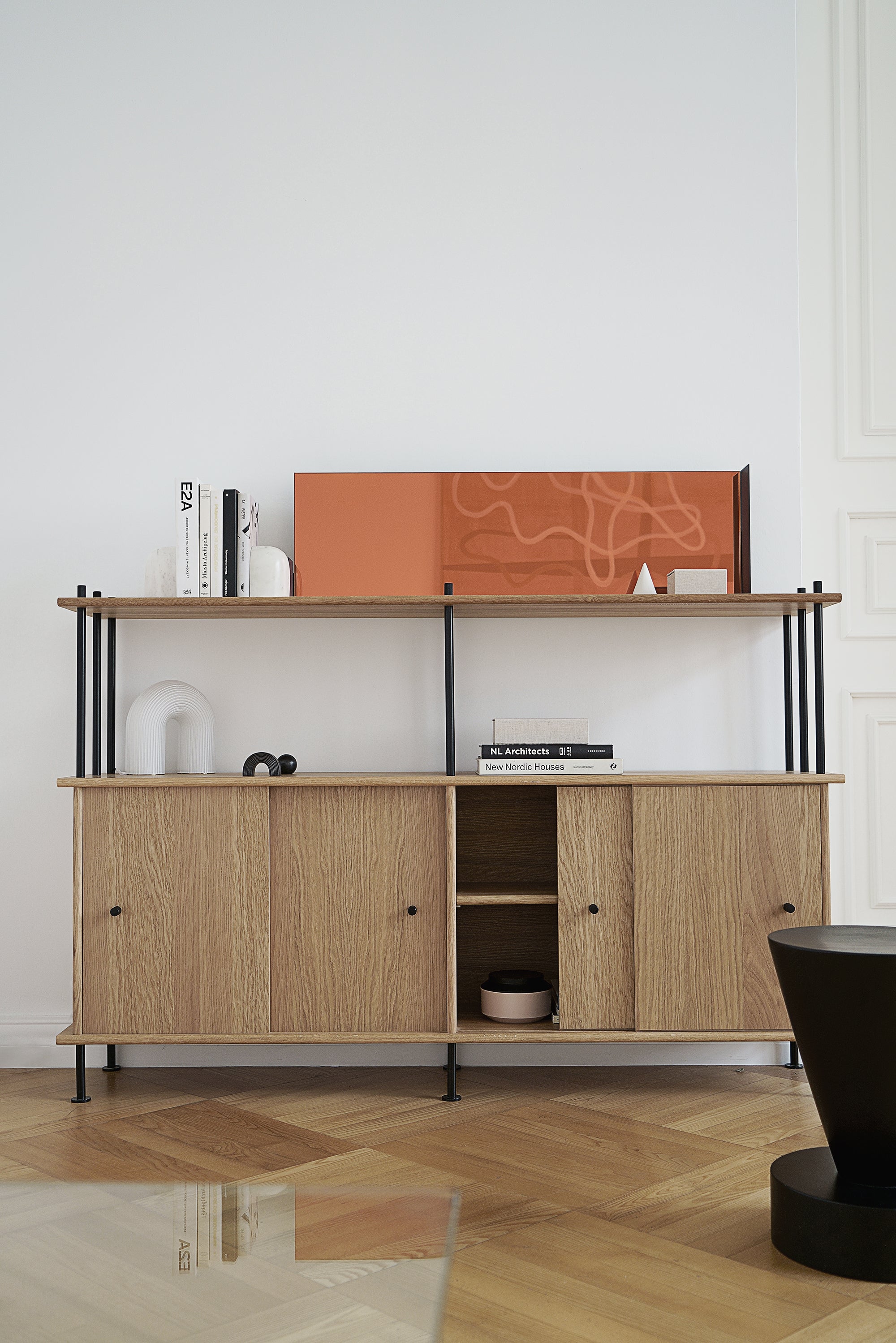 BAVA 160 Cabinet in Ebony Oak Wood