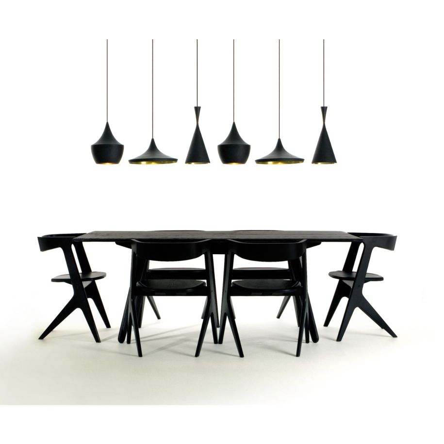 Závěsné svítidlo BEAT černé s měděným detailem