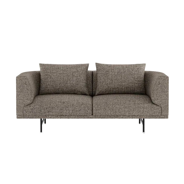 Pohovka 2-osobová CHIMNEY hnědá boucle s černým podstavcem [Antonina] [Amelia spr]