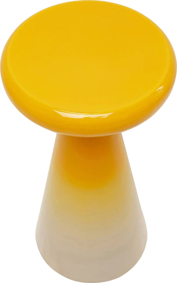 Yellow RICI side table with beige