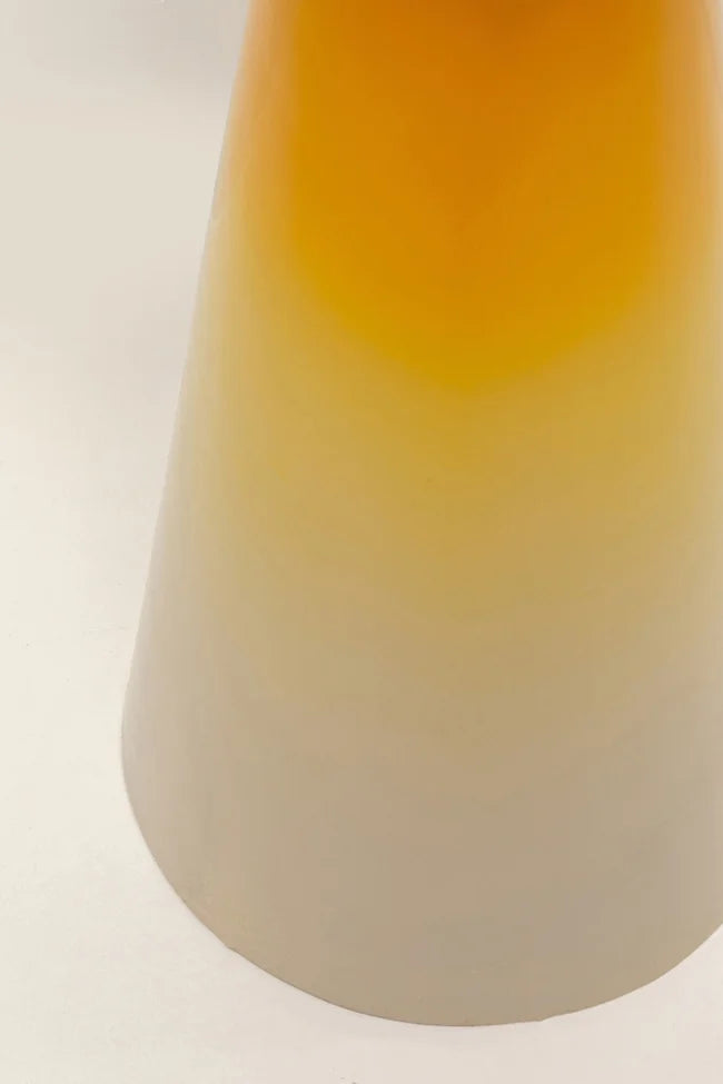 Yellow RICI side table with beige