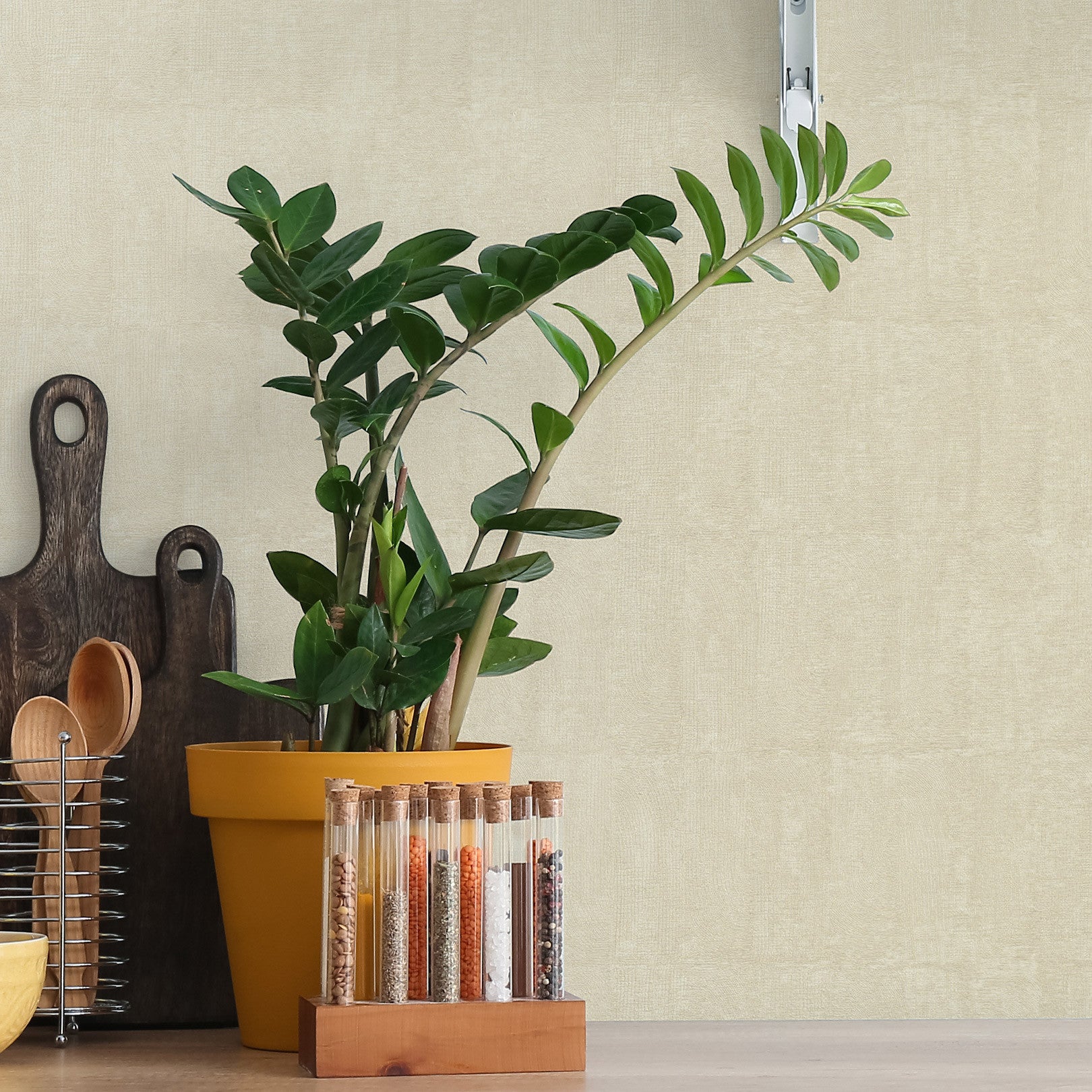 Tapeta se strukturou napodobující hlínu BIZEN - IVOIRE slonová kost