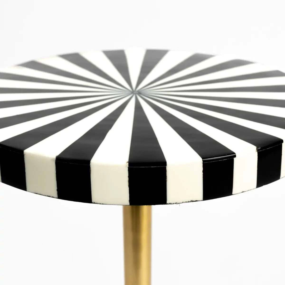 STRIKE LUCKY black and white side table
