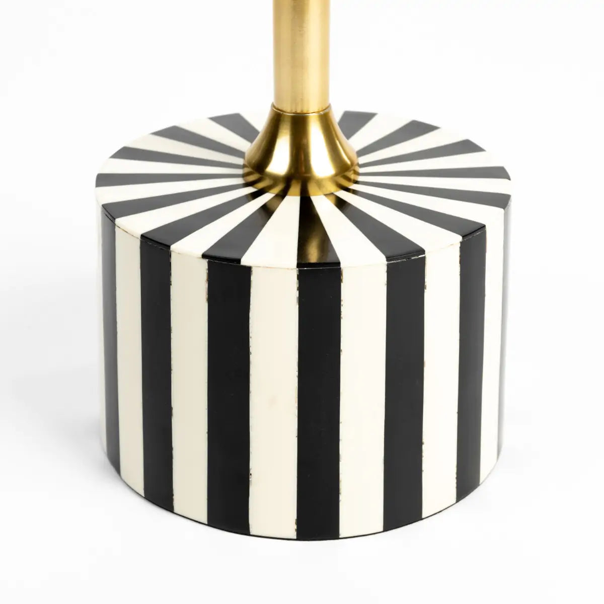 STRIKE LUCKY black and white side table