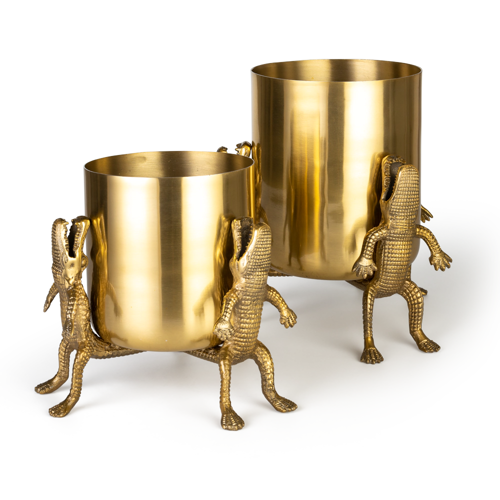 Wazon SURROUNDED BY CROCODILES złoty