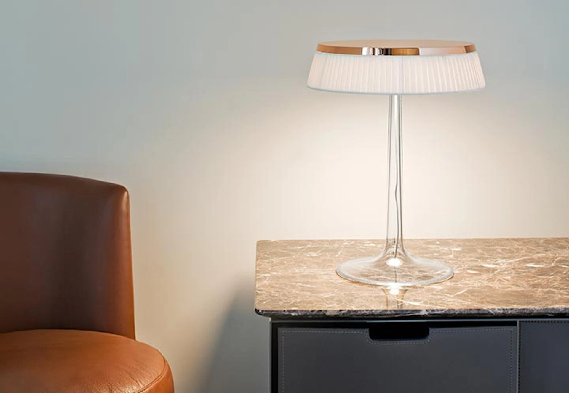 Stolní lampa BON JOUR chrom