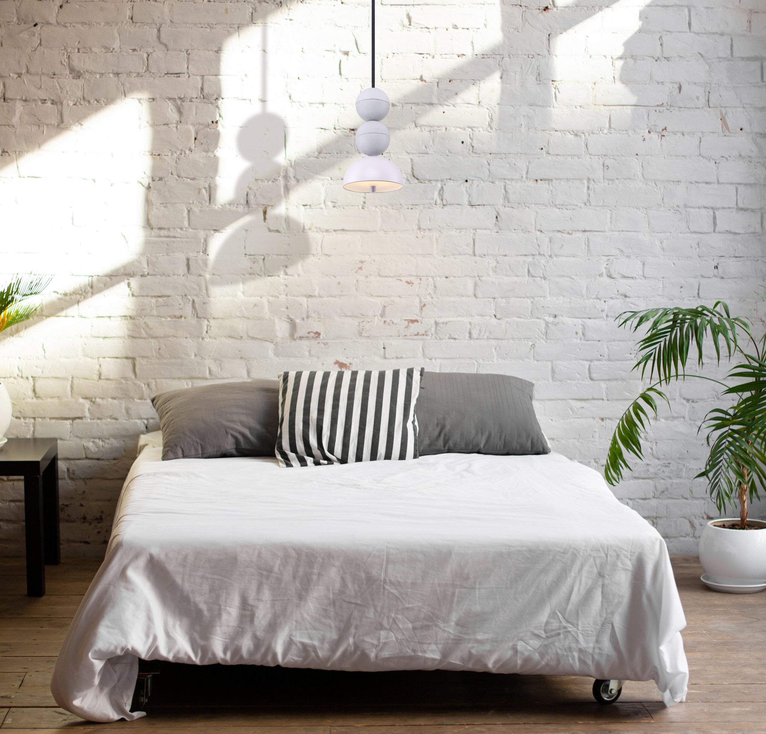 Lampa wisząca BOSFOR VELVET beton z aksamitem