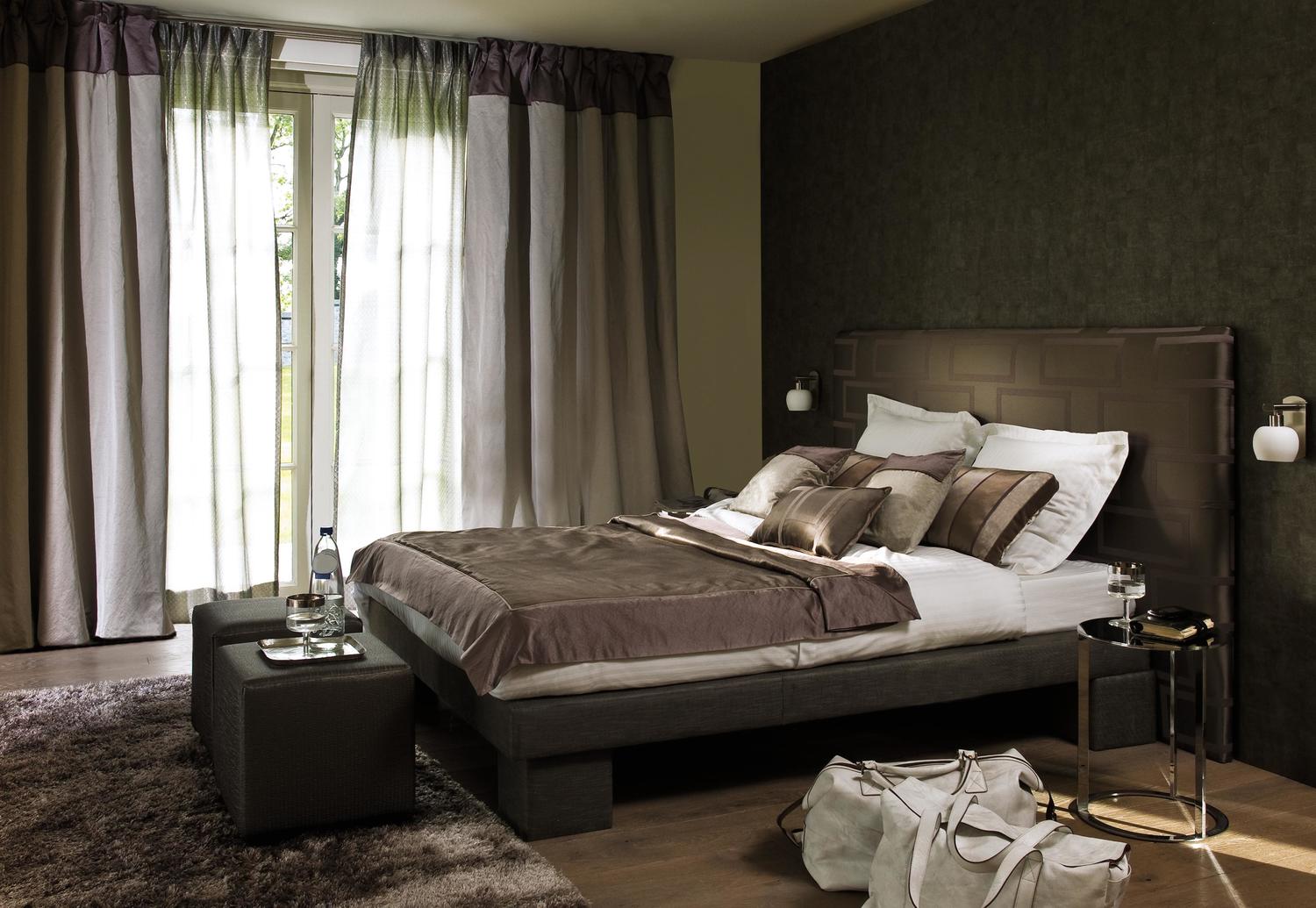 Structural wallpaper imitating canvas ISIS - DARK BEIGE