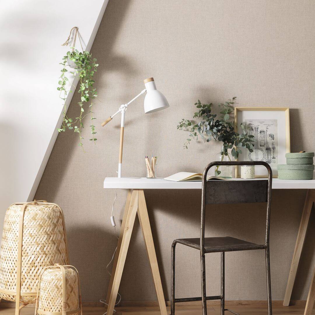 UNI Wallpaper Mat Lin Beige