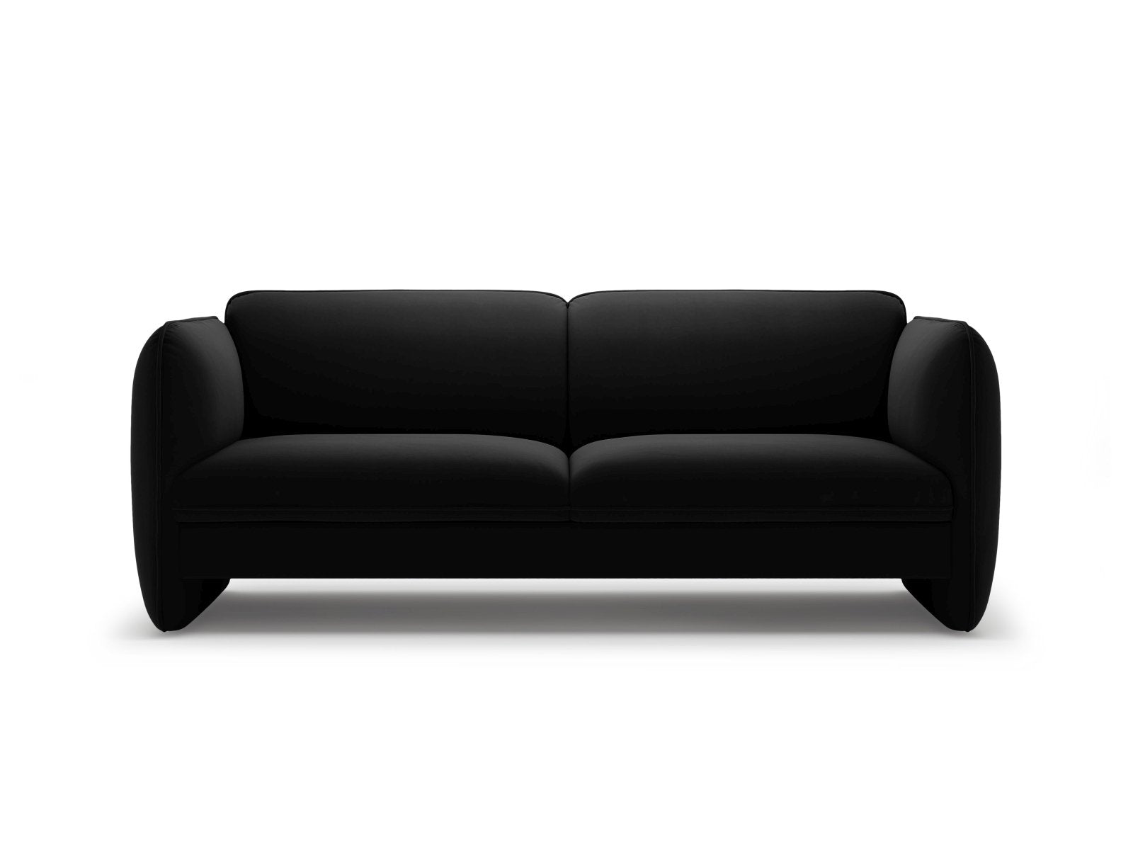 Velvet 3-Seater Sofa GEORGIA Black