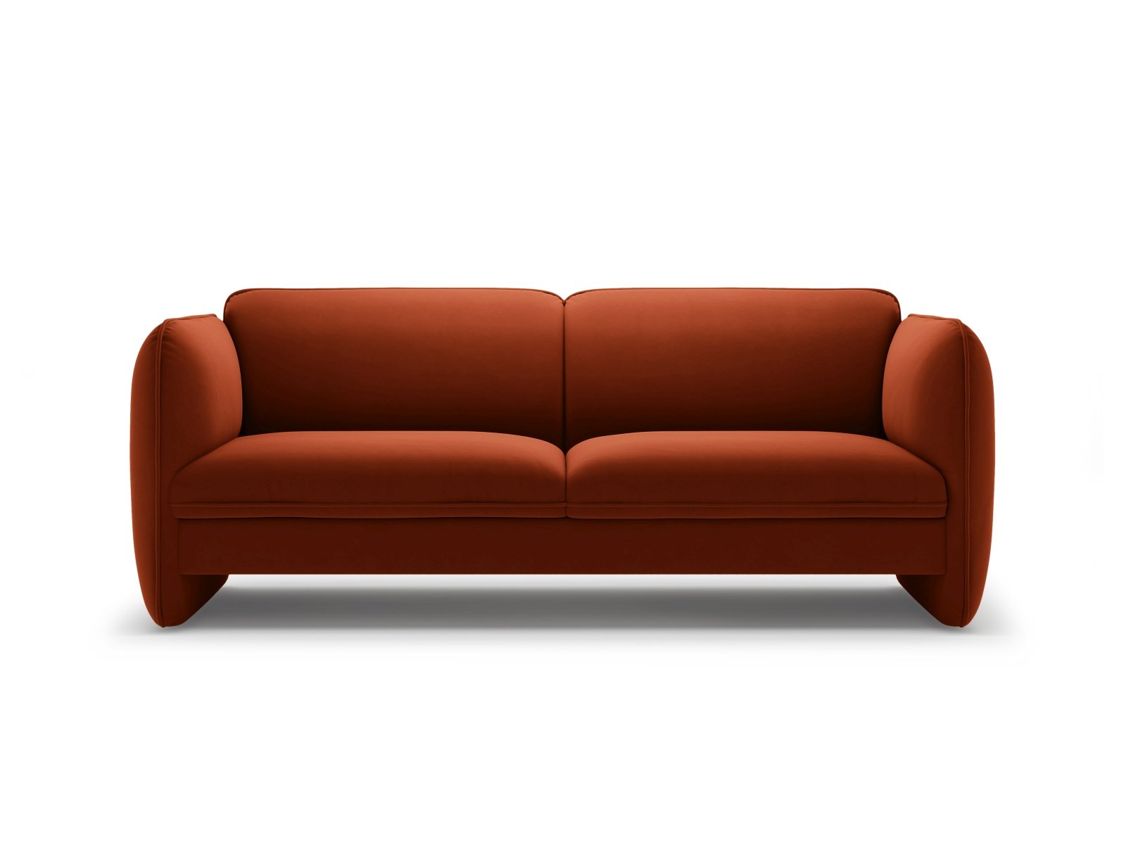 Sofa sametová 3-osobová GEORGIA kaštanová