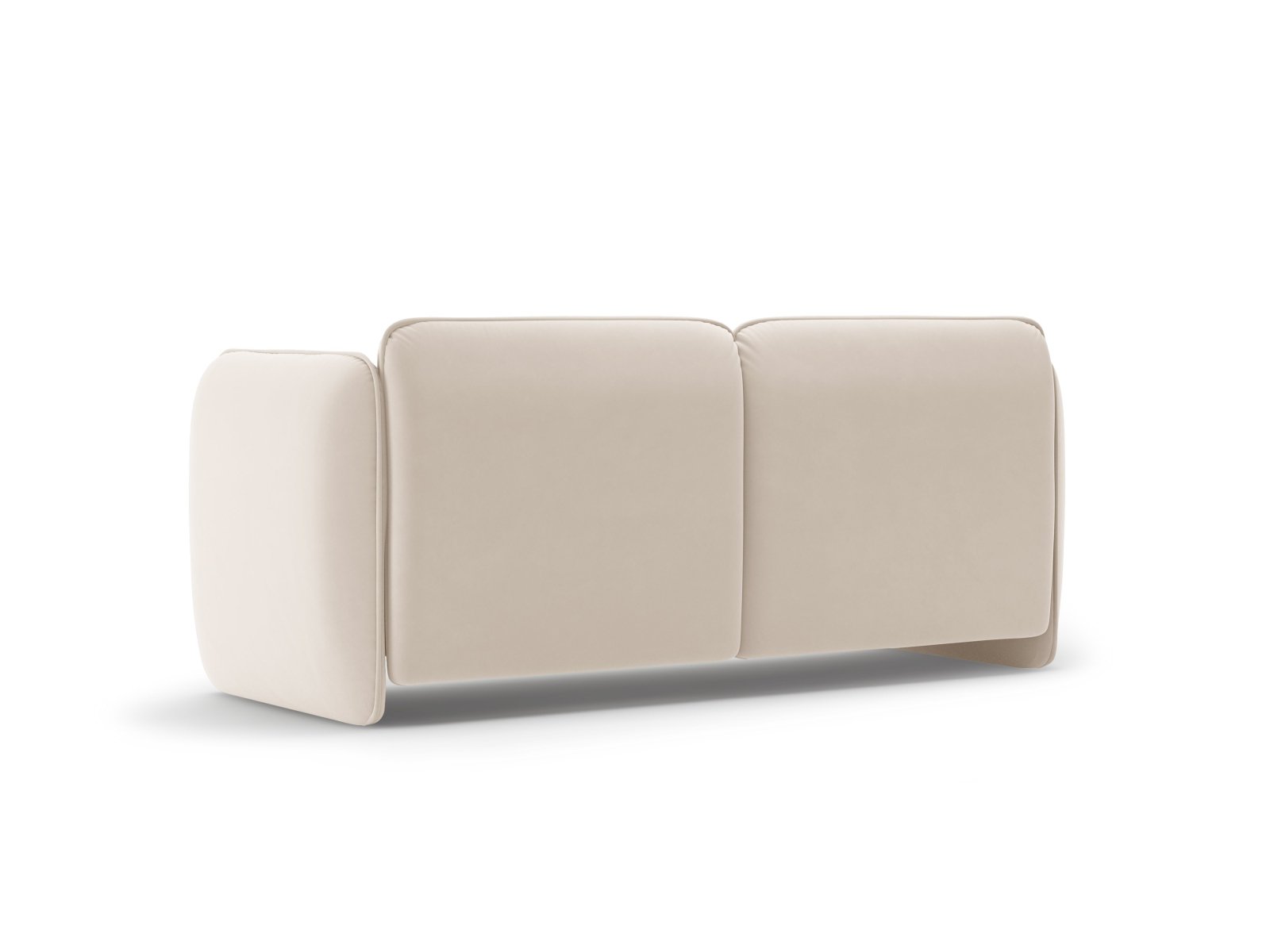 Velvet 2-Seater Sofa GEORGIA Ivory