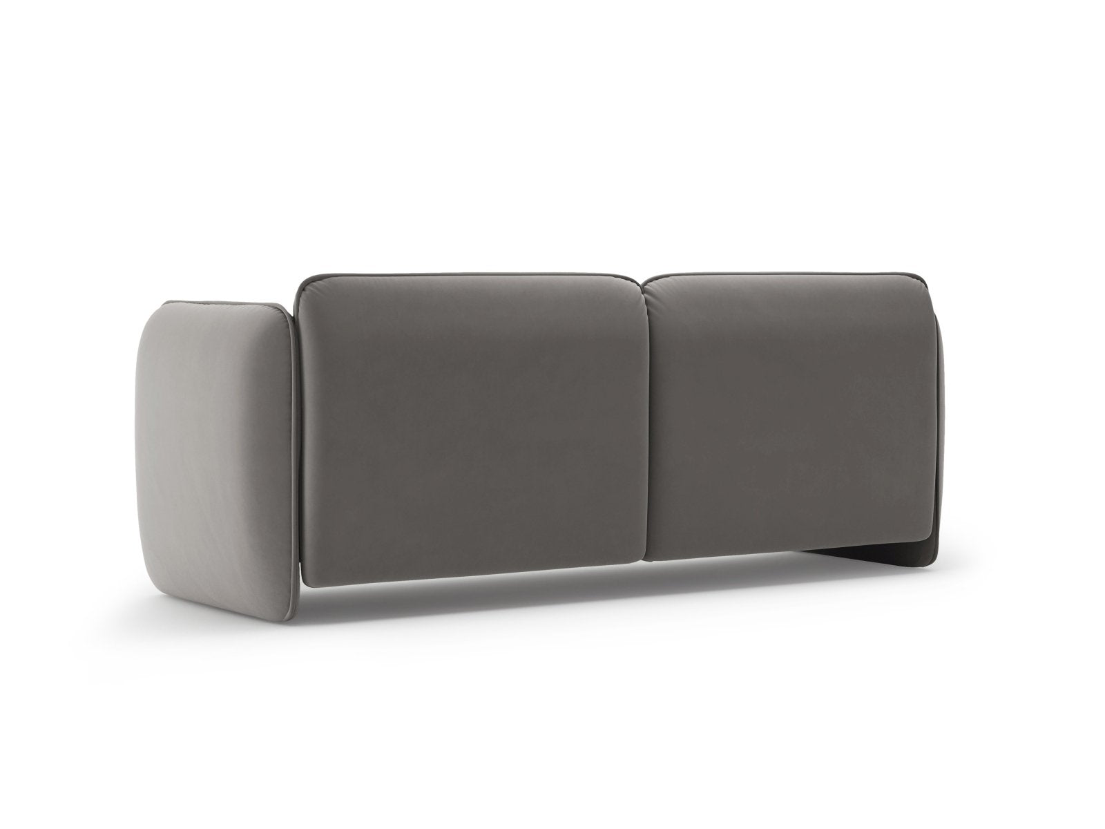 Sofa sametová 3-osobová GEORGIA tmavě šedá