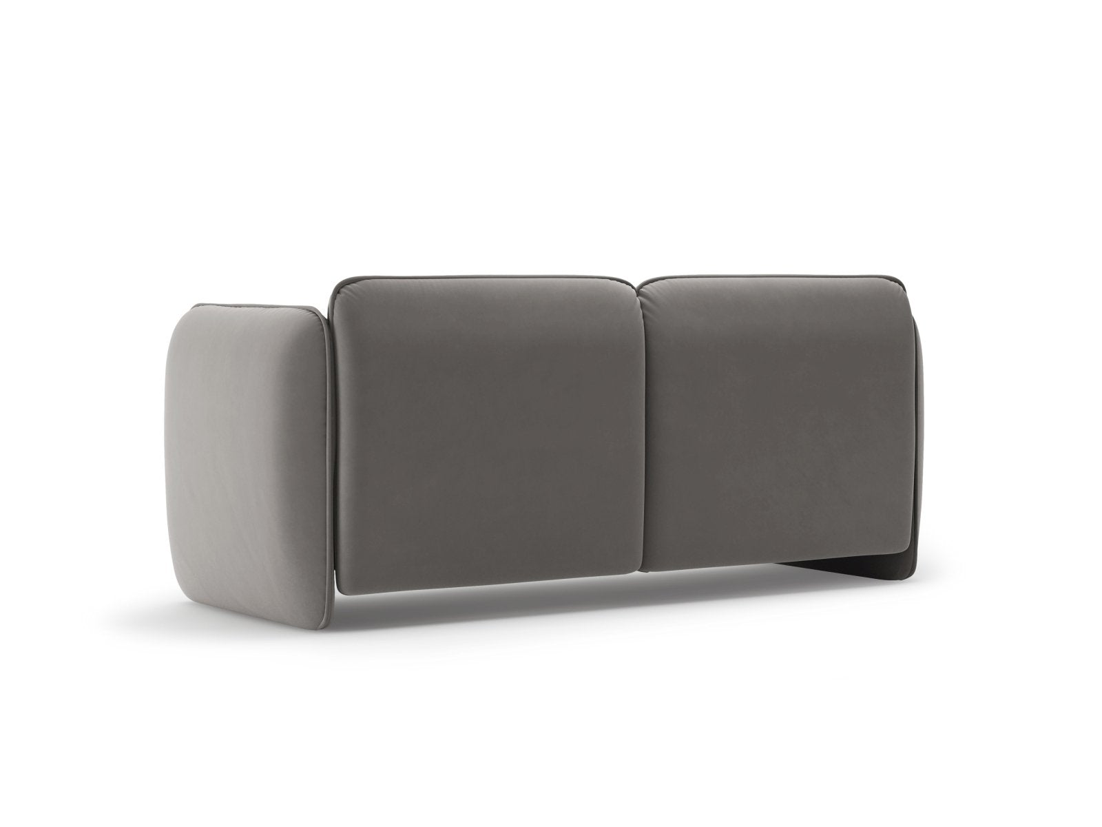 Sofa sametová 2-osobová GEORGIA tmavě šedá