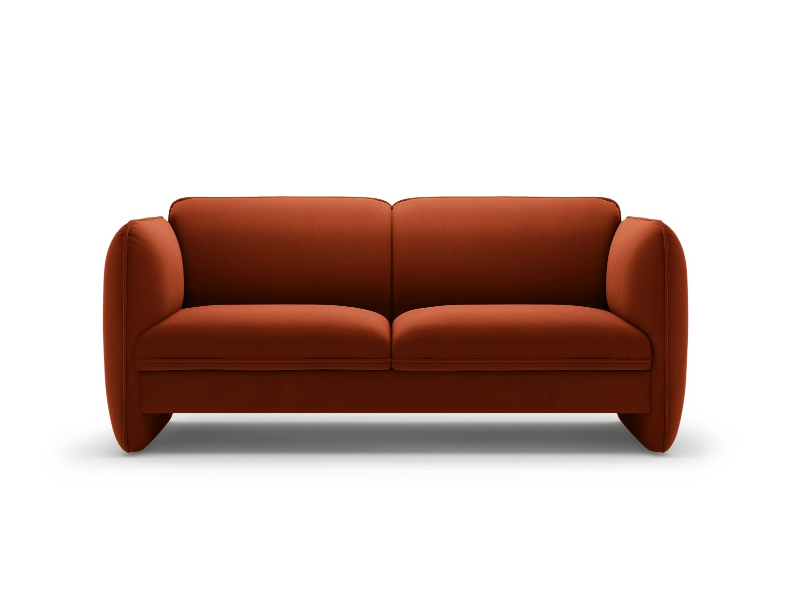Sofa sametová 2-osobová GEORGIA kaštanová