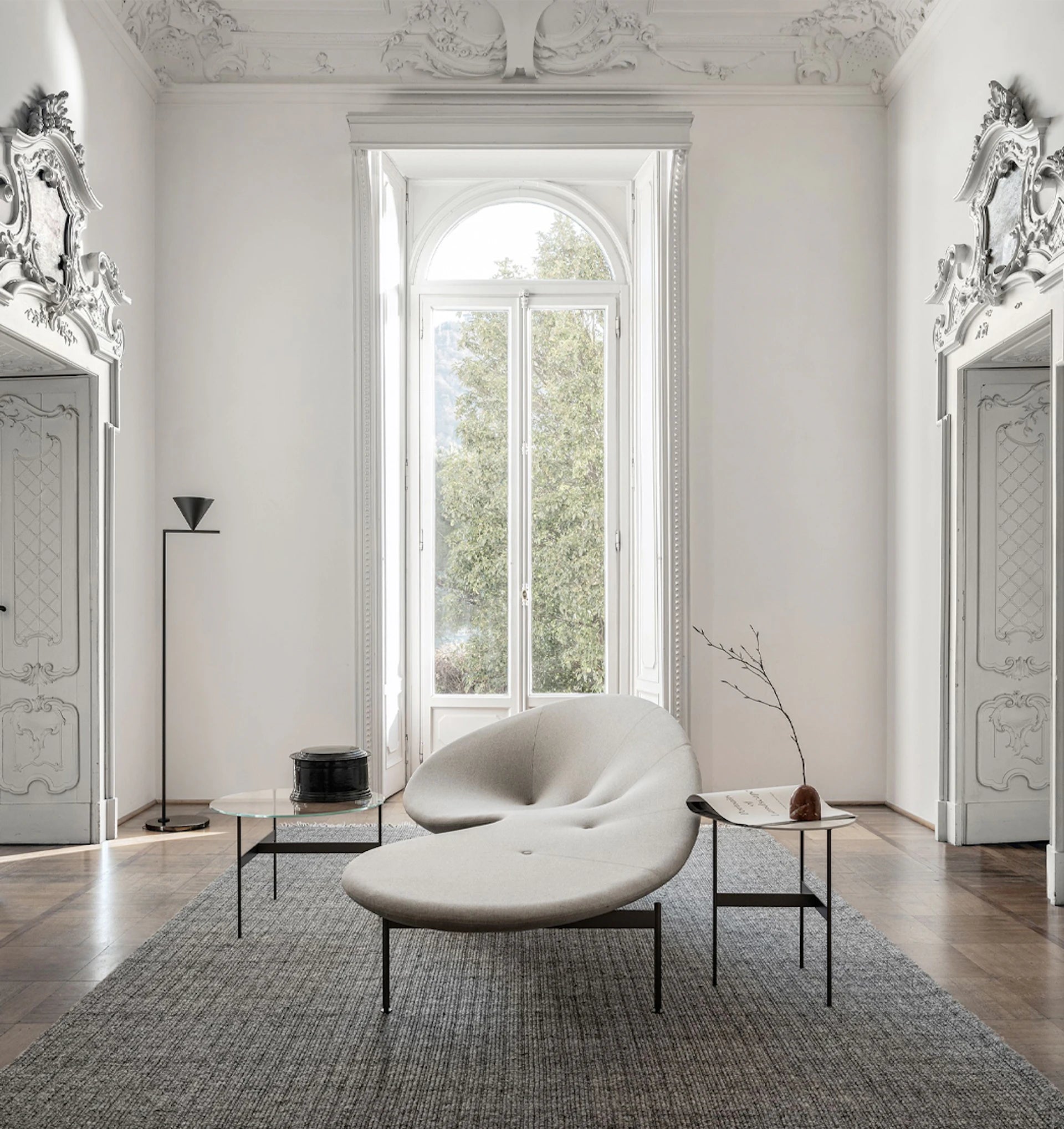 Stojací lampa CAPTAIN FLINT šedá