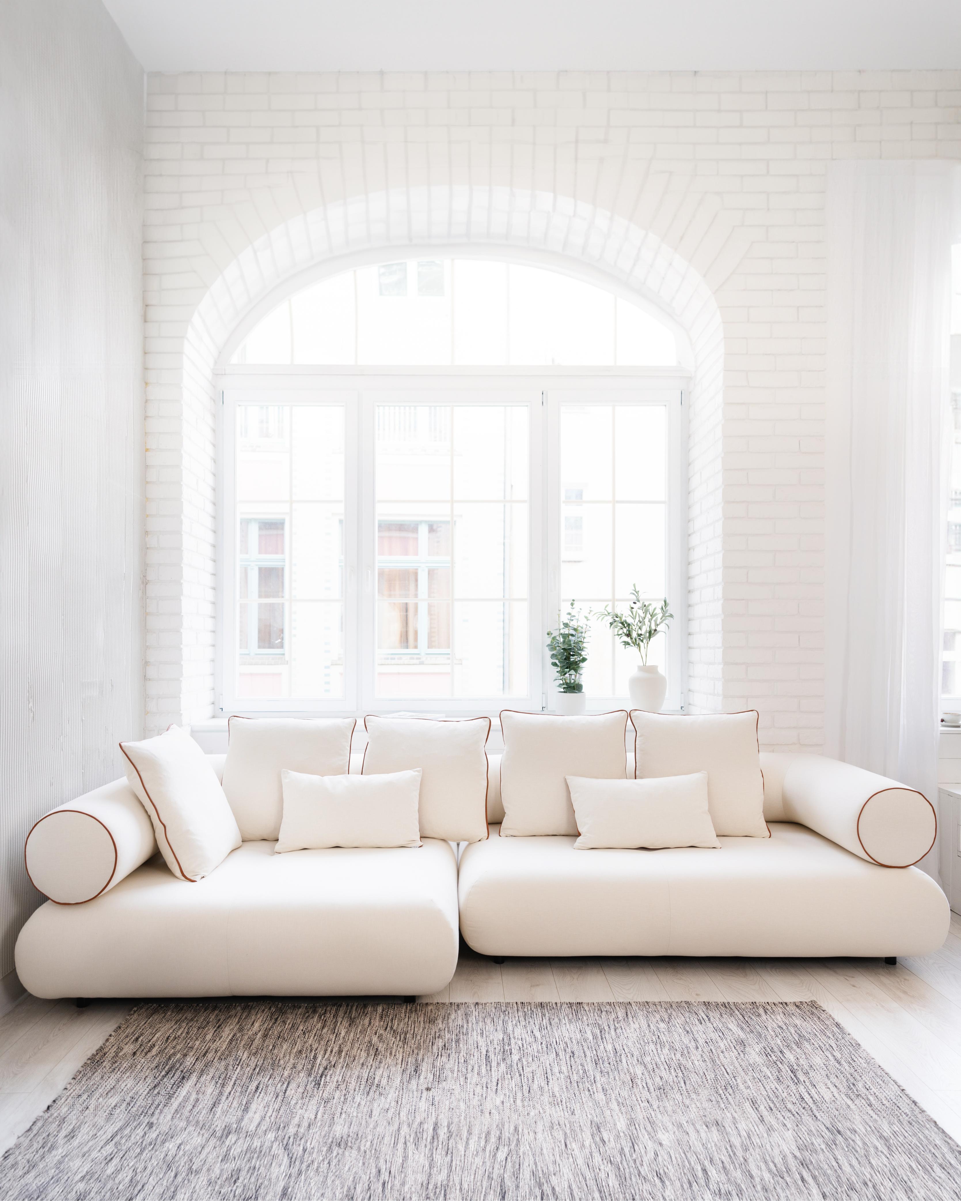 Left-facing corner sofa CASABLANCA customizable