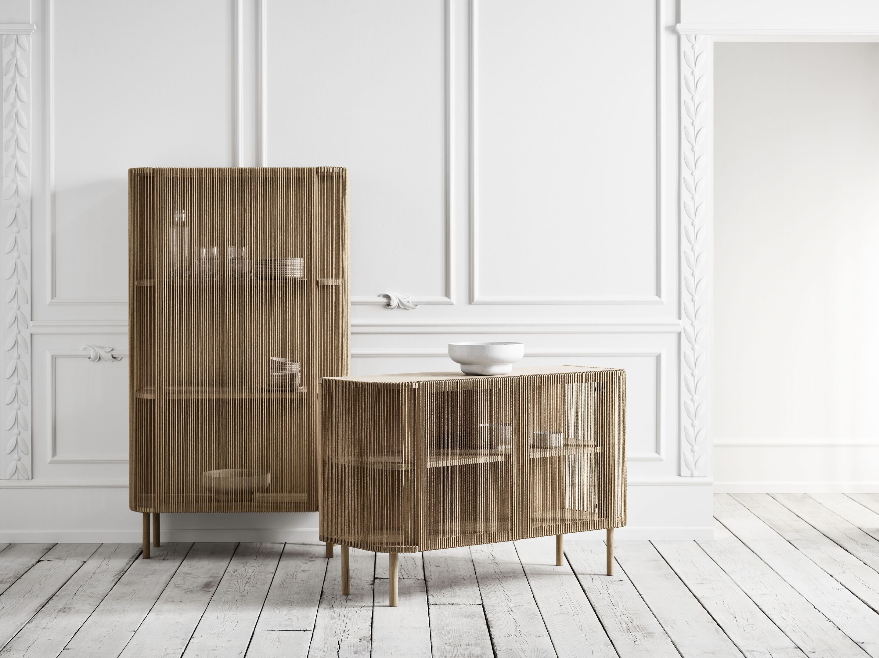 Cord sideboard bleached oak wood