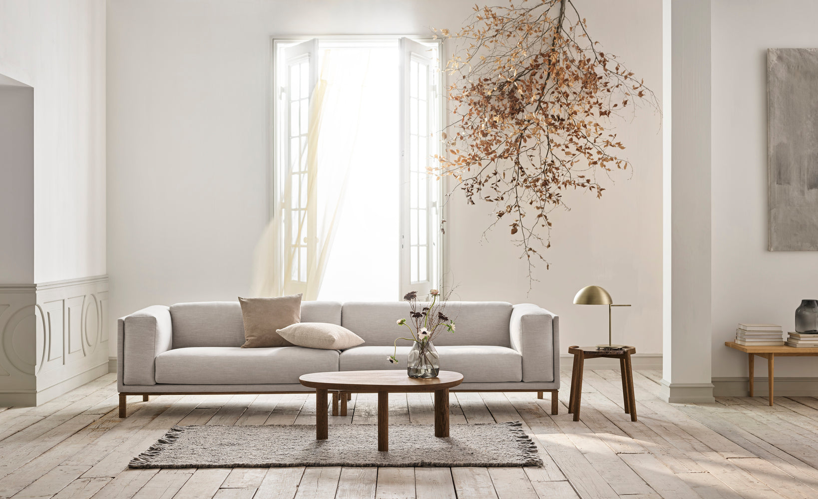 Sofa 2-modulová COSY základna z dubového dřeva