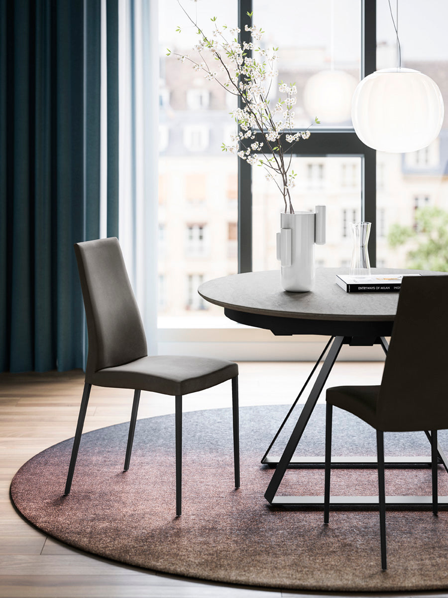 AIDA upholstered chair with beige base