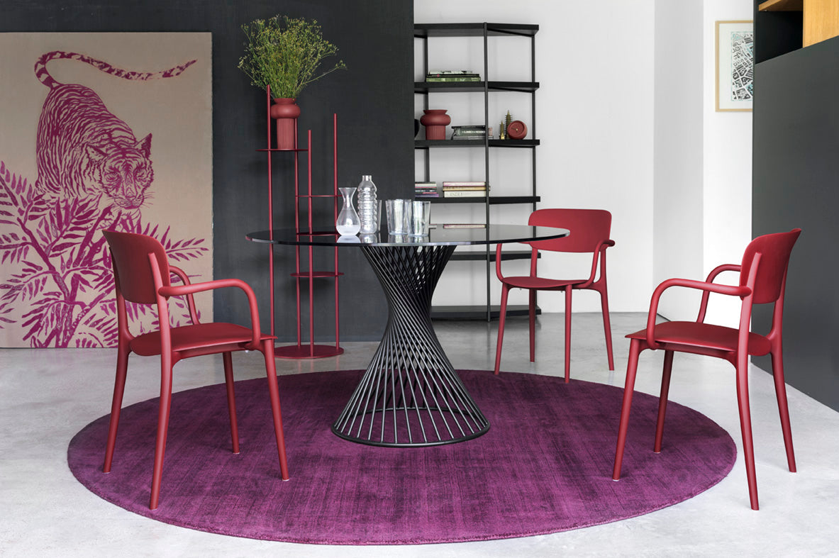 Křeslo s opěrkami LIBERTY červené