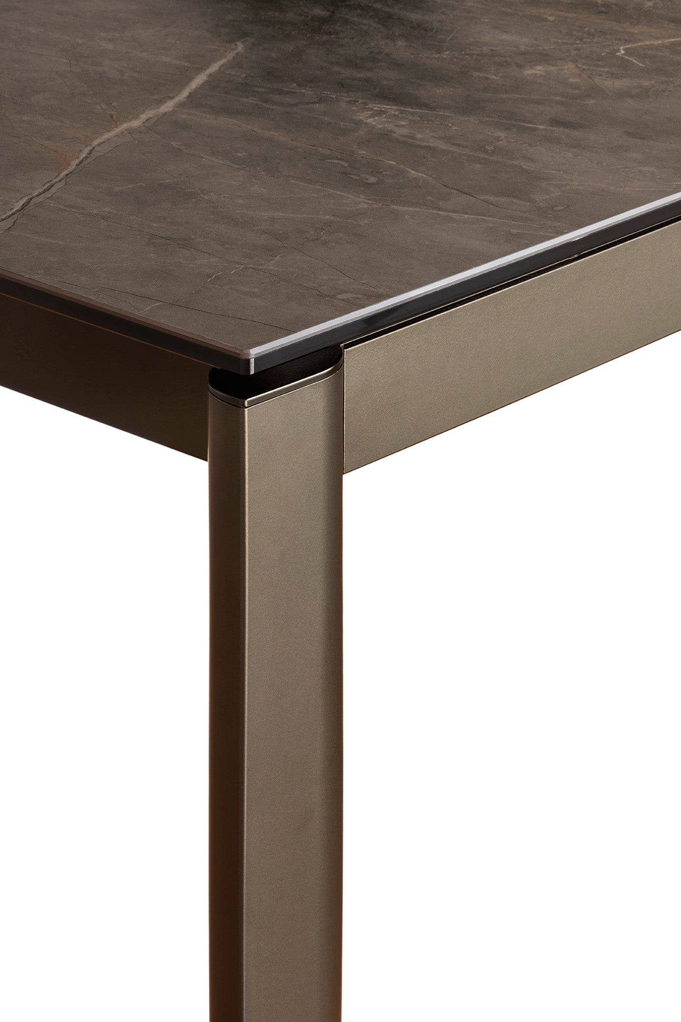 Rozkládací stůl STREAM s hnědou deskou a hnědým podstavcem