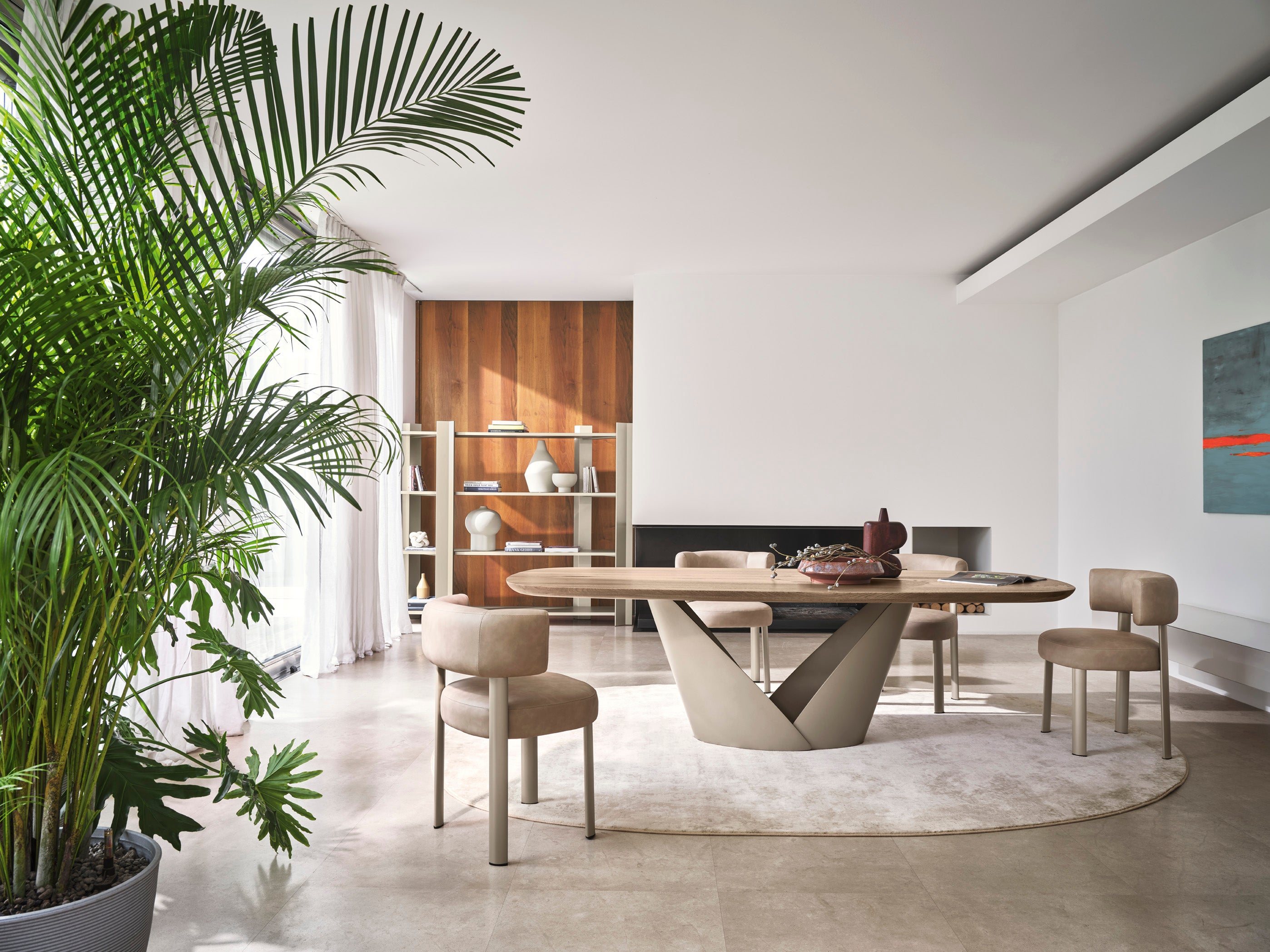 Čalouněné křeslo GLEN s hnědou základnou